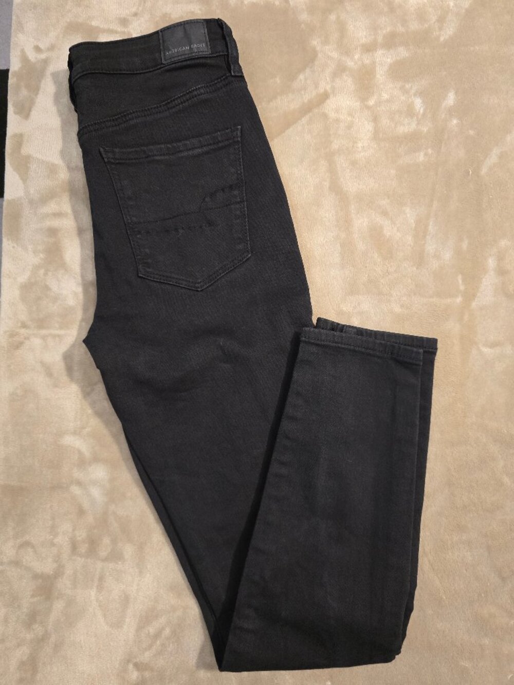 American Eagle Ne(X)t Level Stretch High-Waisted Jeggings - Black Size 8 Regular